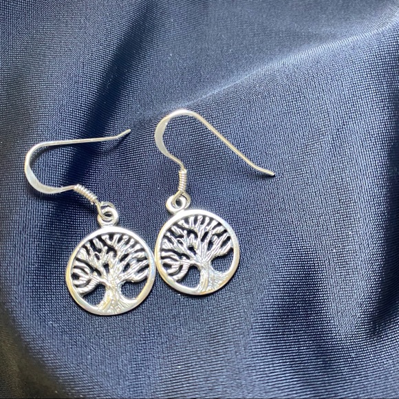 New Sterling Silver Tree of Life Earrings Stamped 925 - Picture 6 of 9